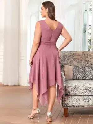 robe de cocktail rose