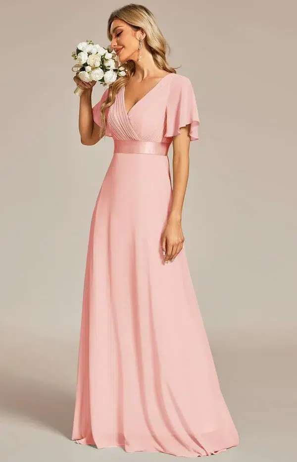 robe de cocktail rose
