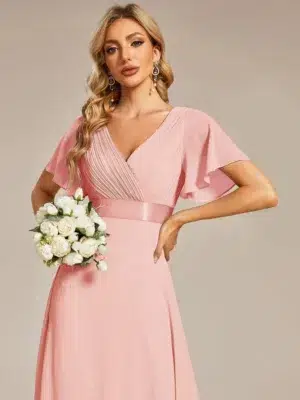 robe de cocktail rose