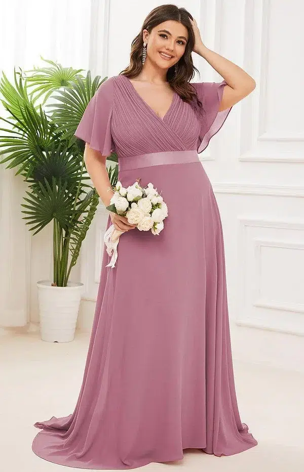 robe de cocktail rose