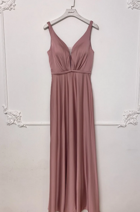 Robe satin rose Lautinel